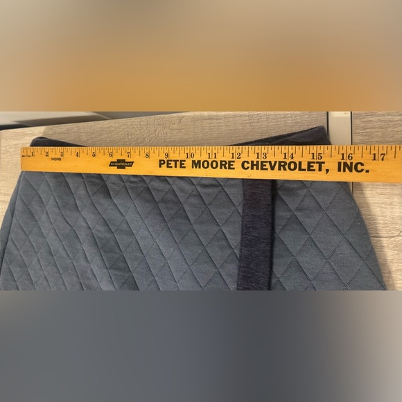 Sundance Quilted Wrap Mini Skirt Size 8 Blue Gray Diamond Stitch Boho Cottage - Picture 5 of 7